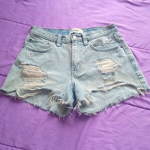 A&F curve love mid rise bf shorts